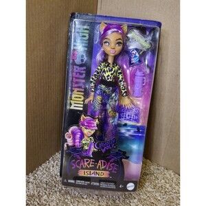 NEW Monster High Scare-Adise Island Clawdeen Wolf Doll with Swimsuit Joggers